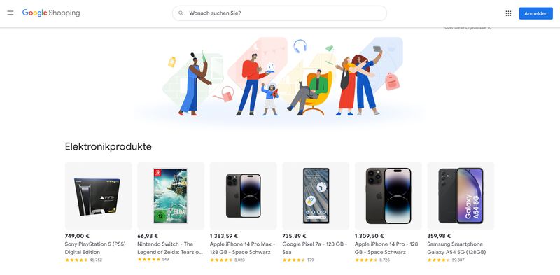 Google Shopping Website